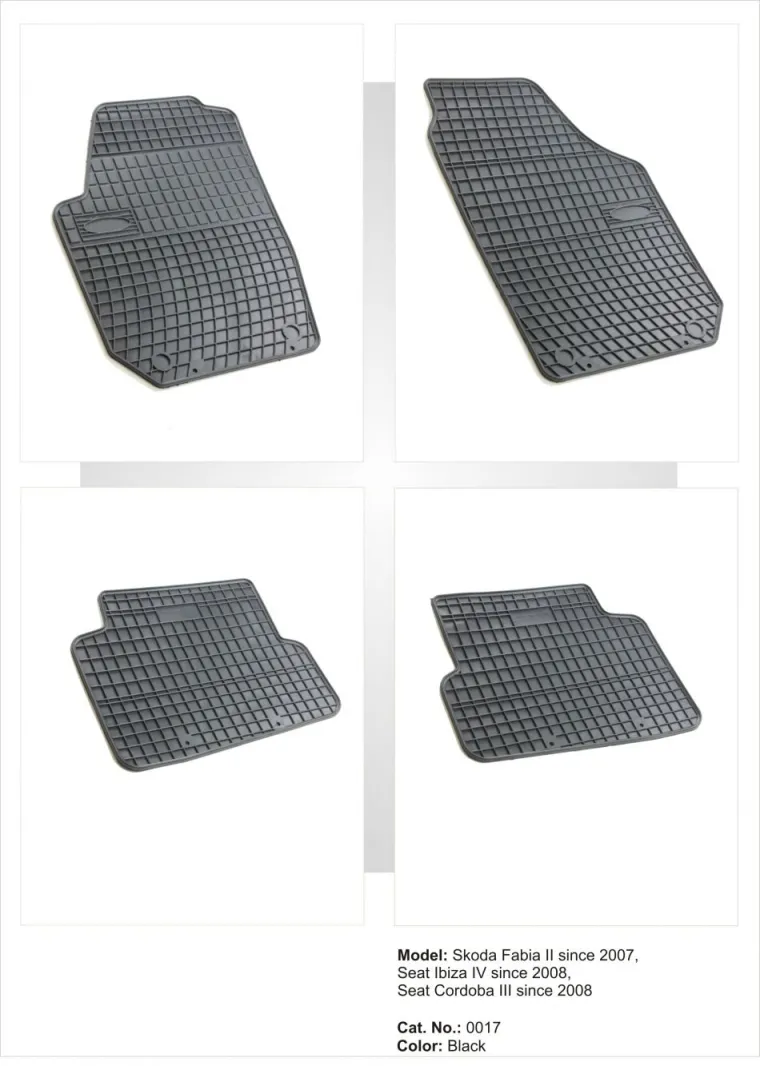 Tipske patosnice Frogum gumene Škoda Fabia 2 (2007+)  / Seat Cordoba (2008+) - PROSET VTT doo