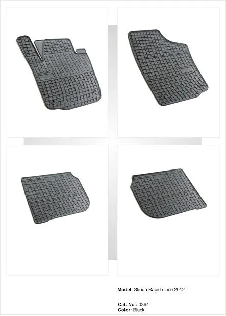 Tipske patosnice Frogum gumene Škoda Rapid (2012+) / Seat Toledo 4 (2013+) - PROSET VTT doo