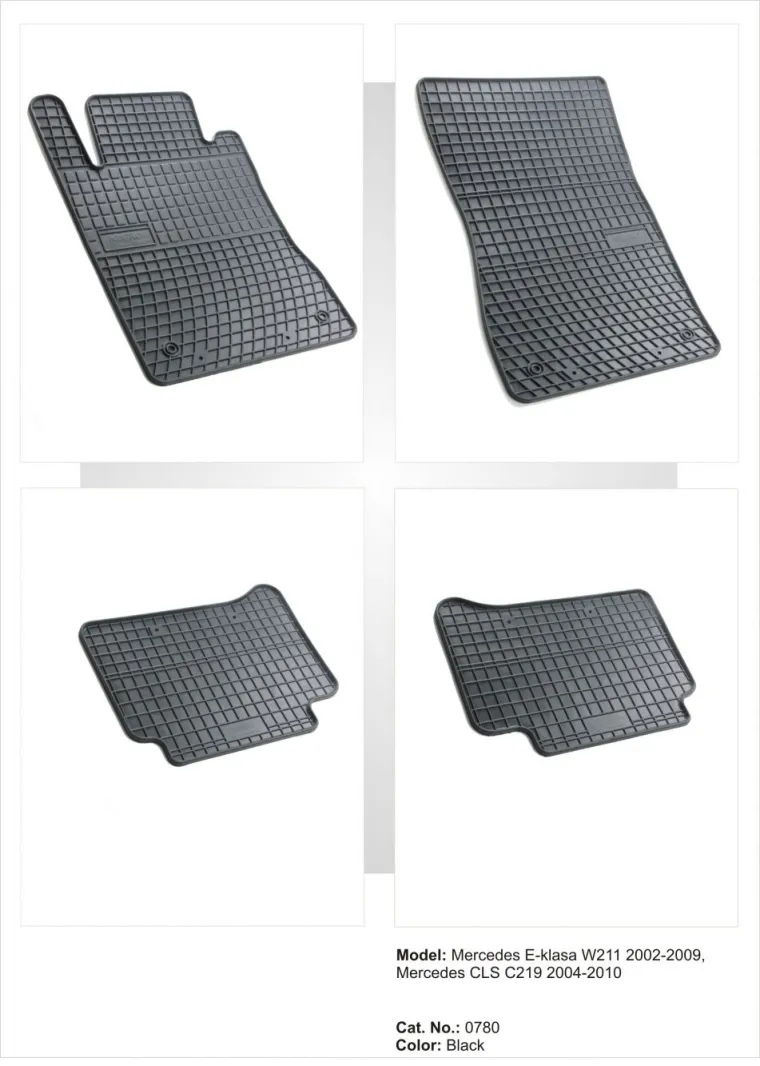 Tipske patosnice Frogum gumene Mercedes W211 (2002-2009) / CLS C219 (2004-2010) - PROSET VTT doo