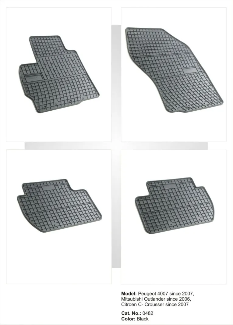 Tipske patosnice Frogum gumene Mitsubishi Outlander (06-12) / Citroen C-CROSSER / Peugeot 4007 (2007 - PROSET VTT doo