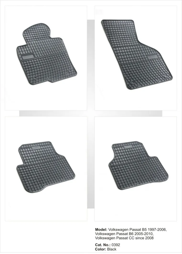 Tipske patosnice Frogum gumene VW Passat B6 / B7 / CC (2005-2016) - PROSET VTT doo