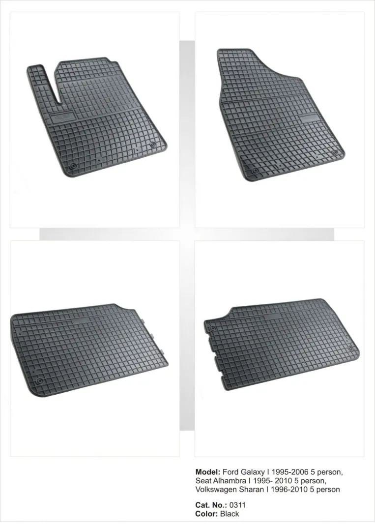 Tipske patosnice Frogum gumene VW Sharan/Galaxy/95-10/ - PROSET VTT doo