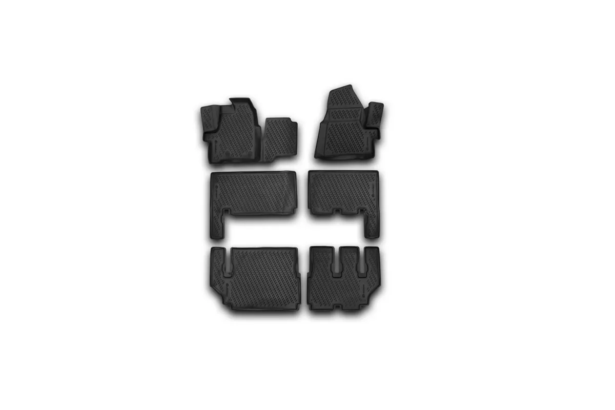 Tipske patosnice Novline gumene FORD Tourneo Custom, 01/2013-2017, 9 seats, 6 pcs. - PROSET VTT doo
