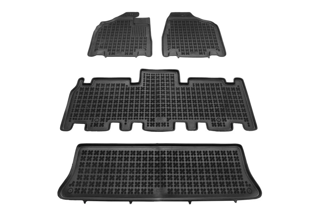 Tipske patosnice Rezaw-Plast gumene KIA Carnival (2004+) - 7 sedista - kadice - PROSET VTT doo