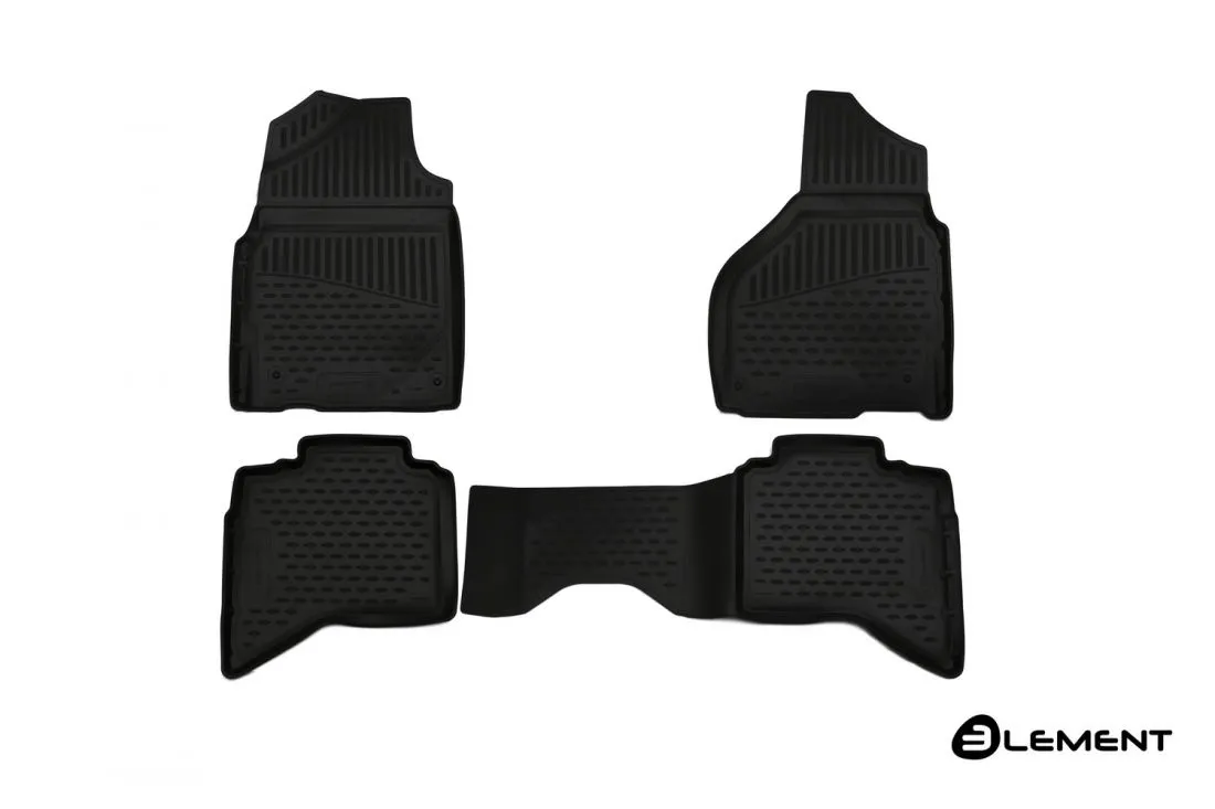 Tpske 3D gumene patosnice DODGE Ram 1500/2500/3500 (2012-2018) Quad cab (USA) 4 pcs. - PROSET VTT doo