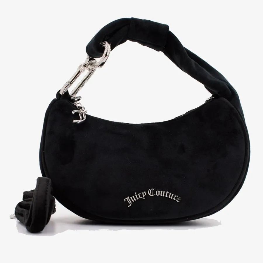 JUICY COUTURE Torbica Blossom Small Hobo Bag Polyester Black