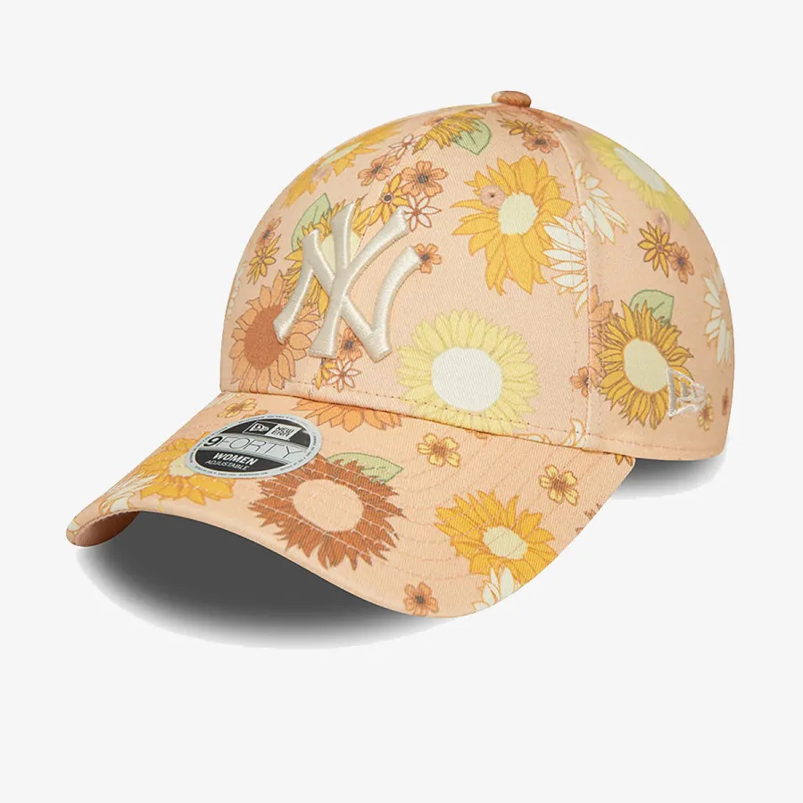 NEW ERA Kačket WMNS FLORAL AOP 9FORTY NEYYAN  PEACHW