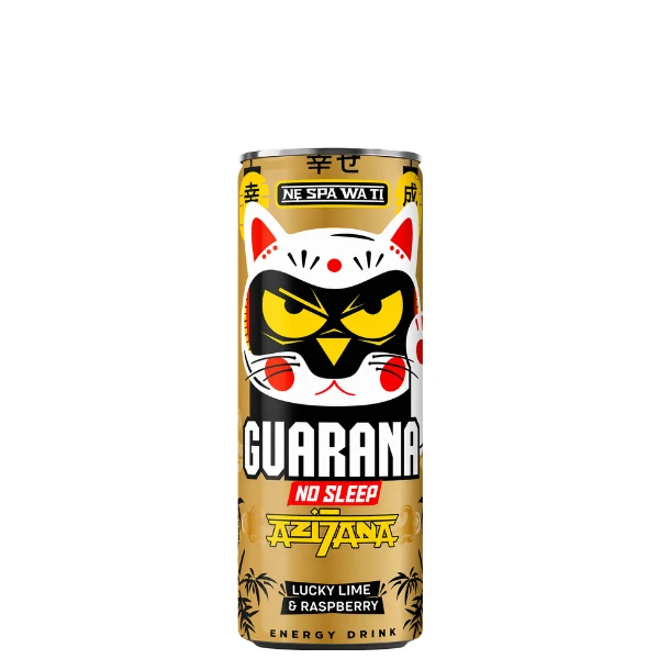 Guarana Energetsko Piće Azijana Lucky Lime &amp; Raspberry 0,25l CAN 12 x 0.25l