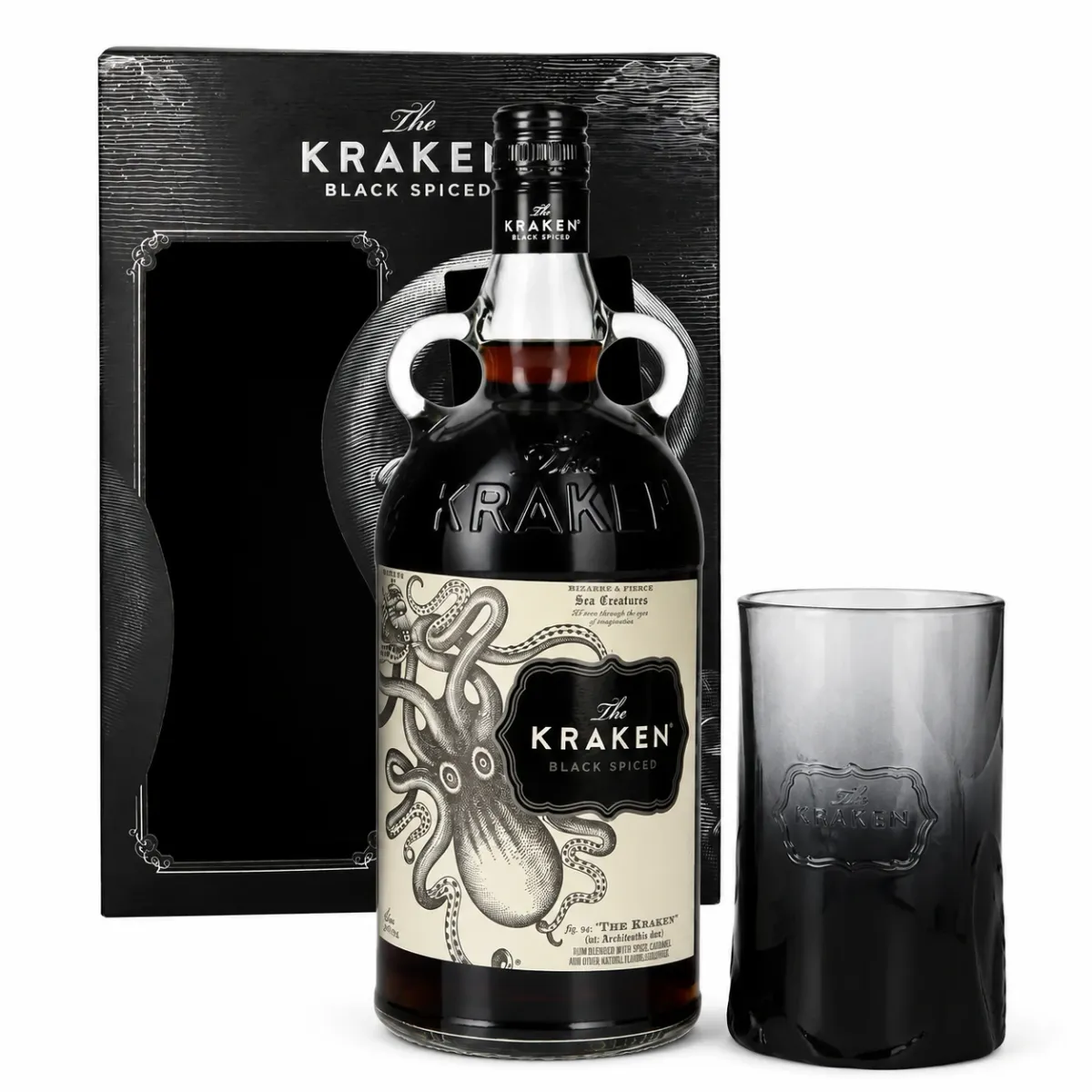 Rum Kraken Black Spiced 1 l + Poklon pakovanje sa  čašom