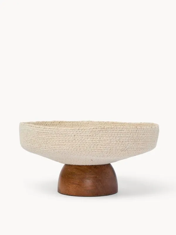 DEKOR ČINIJA RUČNI RAD MANGO DRVO 27X14CM