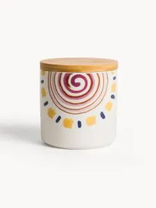 PORCELANSKA TEGLA SA BAMBUS POKLOPCEM H12CM