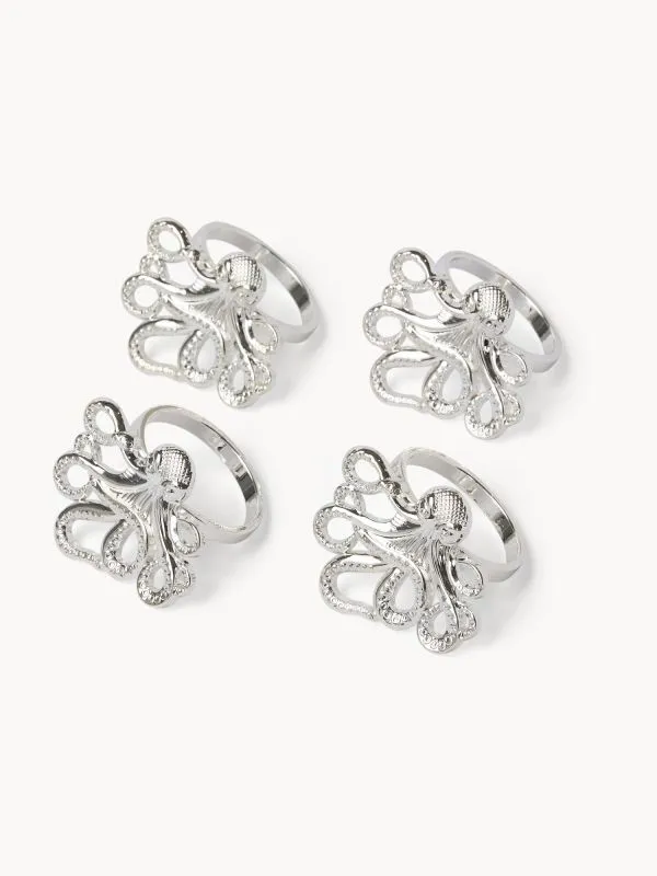 SET 4 PRSTENA ZA SALVETU OKTOPOD D5