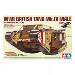 1:35 WWI British Tank Mk. IV Male (Single Motor + Figures)