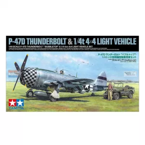 1:48 P-47D Thunderbolt "Bubbletop" & 4x4 Light Vehicle