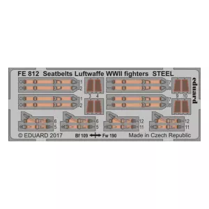 1:48 Seatbelts Luftwaffe WWII Fighters - Steel