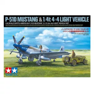 1:48 US P-51D Mustang & 1:4 4x4 Light Vehicle