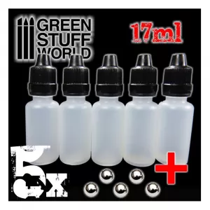 17ml Empty Paint Pots+balls - 5 pc