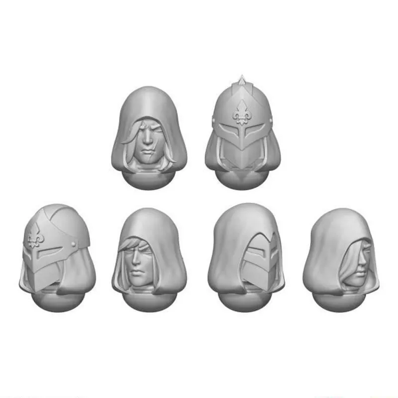 3D Printed - Dakka Dakka - HEADS BATTLESISTERS HOODED