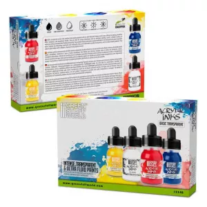Acrylic Inks Set - Basic Transparent (x4)