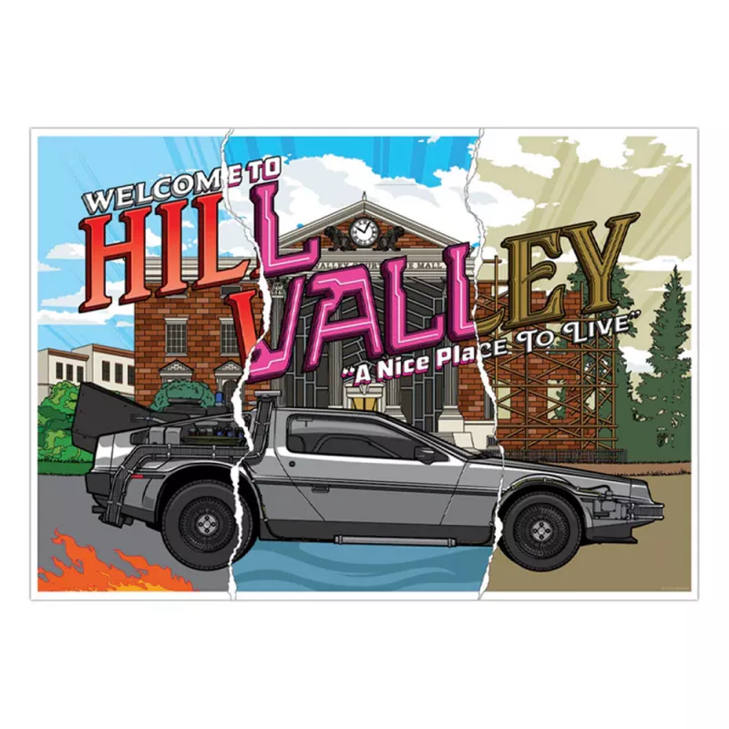 Back to the Future 40th Anniversary Hill Valley Art Print