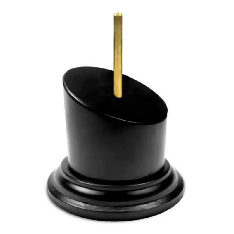 Black Round Bust plinth 5x5cm