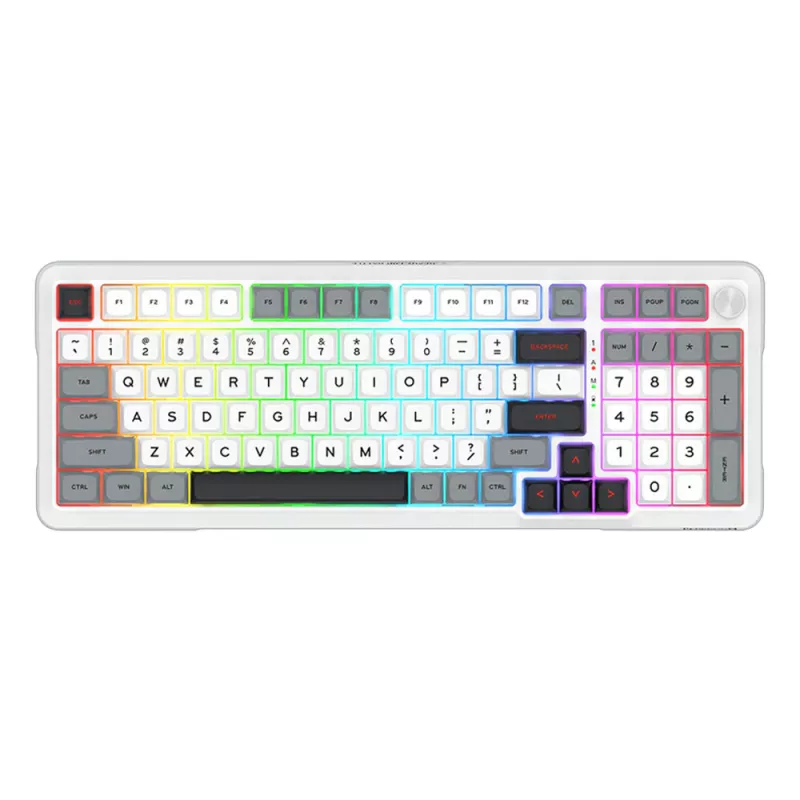 Bragi Pro K688 Wired/2.4G/BT Mechanical Keyboard White