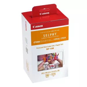 Canon RP-108 Color Ink/Photo Paper Set x108 Sheets for SELPHY CP1300, CP1500