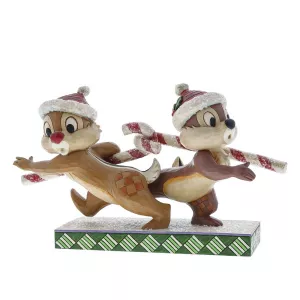 Chip 'n' Dale Candy Cane Christmas Figurine