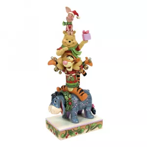 Christmas Winnie the Pooh Stacked Figurine