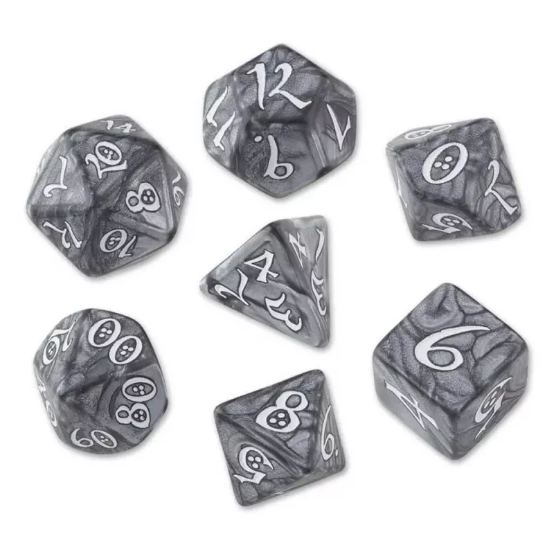 Classic RPG Dice Set: Smoky & White