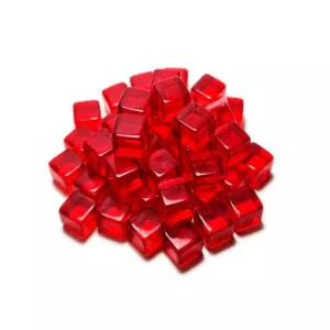 Cubos Rojos/Red Cubes 10mm (pack x50)