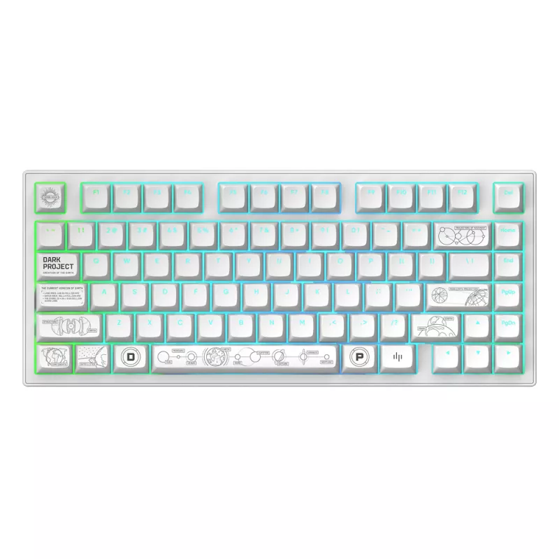 Dark Project ALU Terra Nova R2 White - Wireless Gaming Keyboard (ANSI)