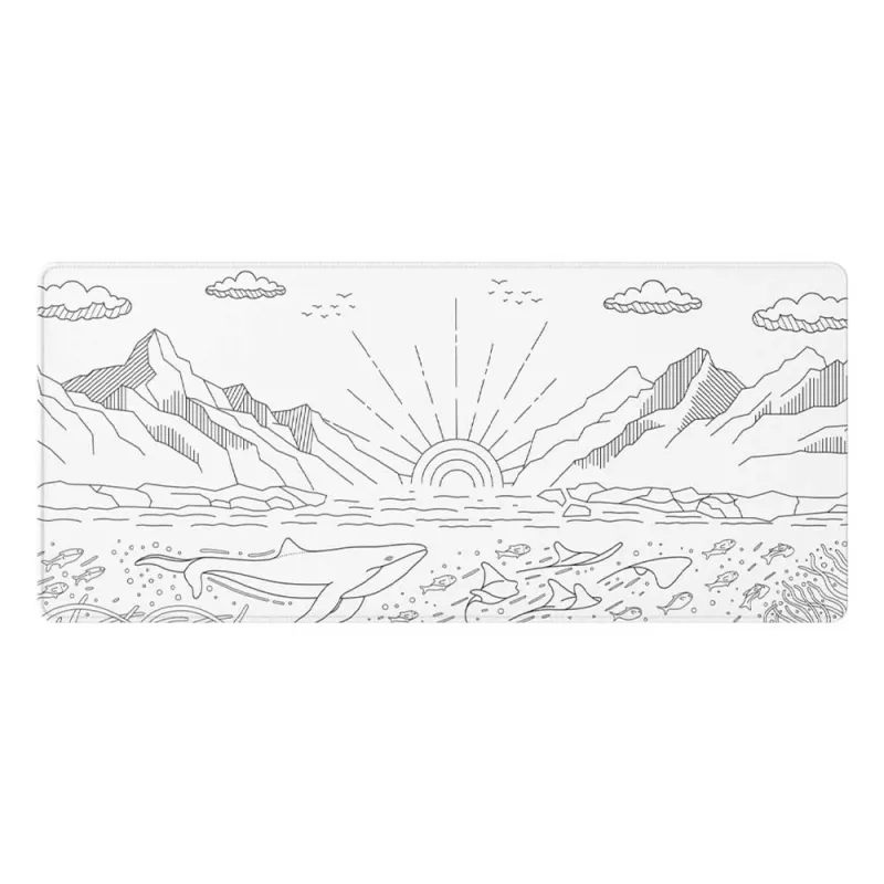 Dark Project Gaming Mousepad - Terra Nostra White XL