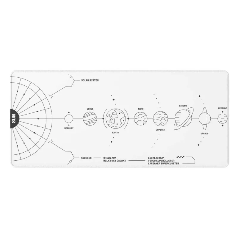 Dark Project Gaming Mousepad - Terra Nova White XL