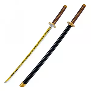 Demon Slayer - Wood Sword Replica - Standard Nichirin Katana (Zenitsu Agatsuma) v2