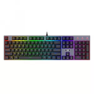 Devarajas K556RGB Mechanical Gaming Keyboard, Brown Switches - Black