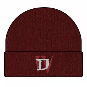 Diablo IV A New Threat Beanie Dark Red