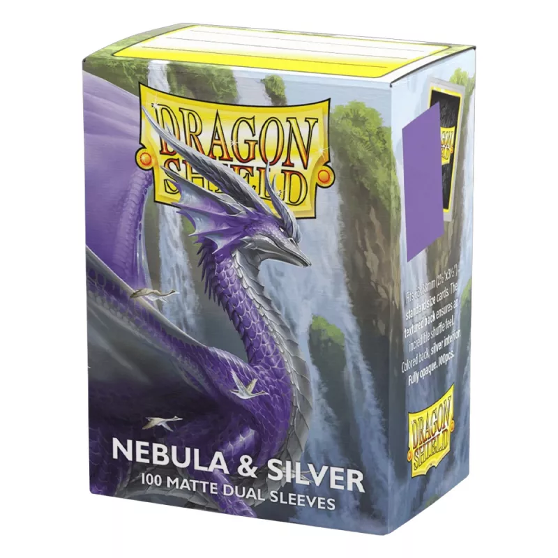 Dragon Shield Dual Matte Sleeves - Nebula & Silver (100 Sleeves)