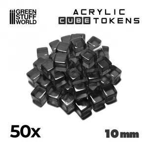 Gaming Cubes 10mm - CLEAR BLACK (Pack x50)
