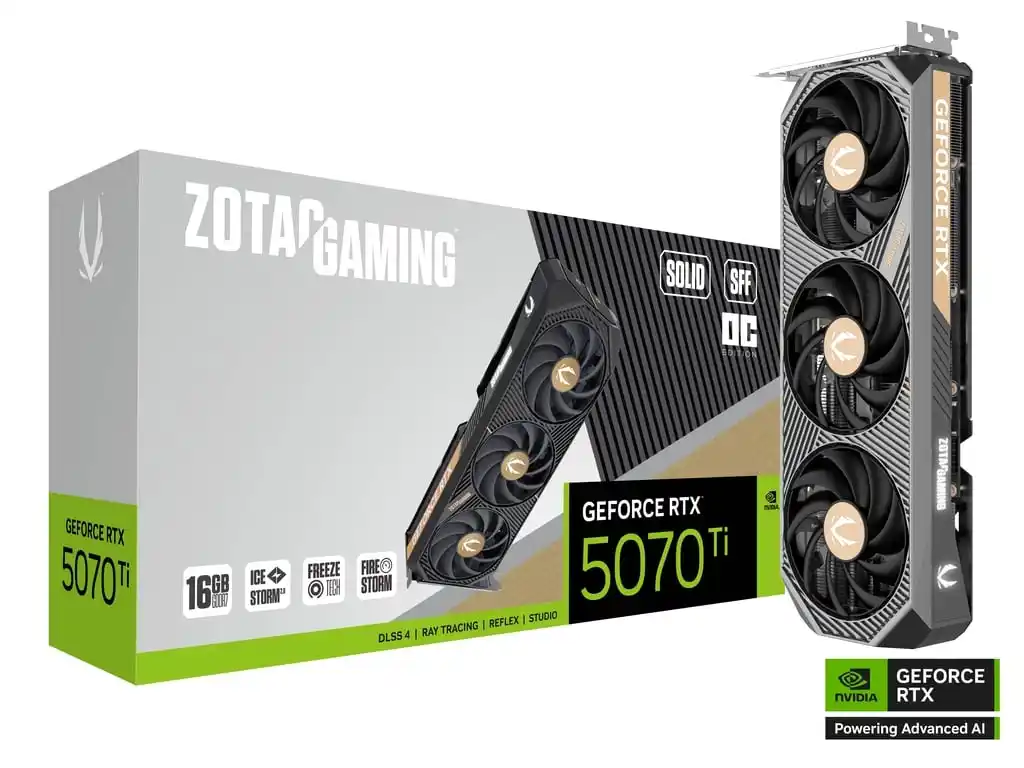 Grafička karta Zotac Gaming Geforce RTX 5070 Ti Solid SFF OC 16GB DDR7 256 bit 3xDP/HDMI