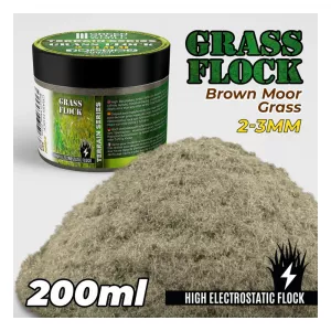 Grass Flock - BROWN MOOR GRASS 2-3mm (200ml)