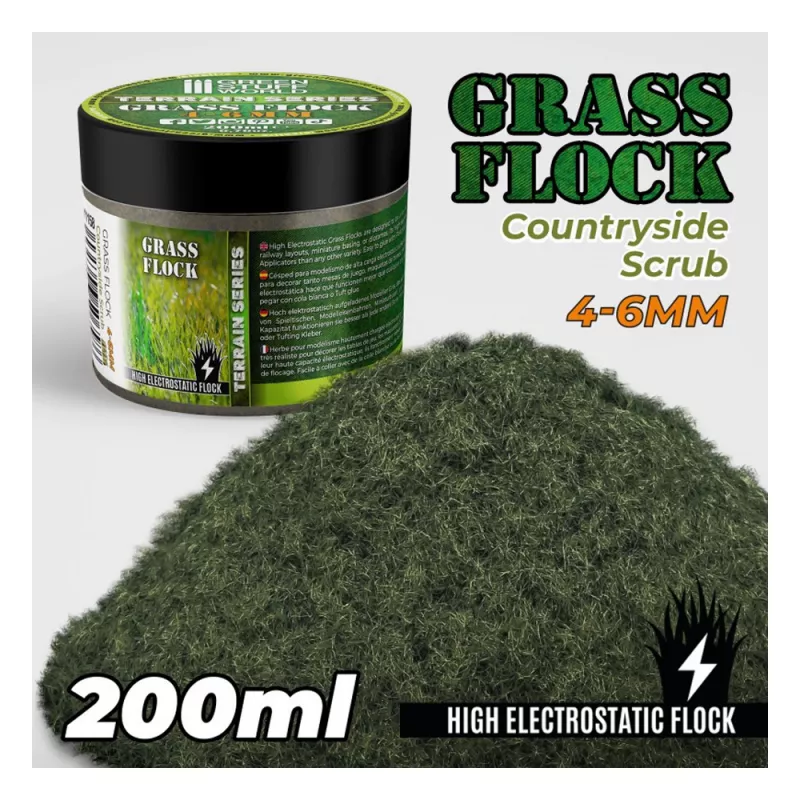 Grass Flock - COUNTRYSIDE SCRUB 4-6mm (200ml)