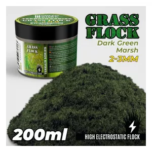 Grass Flock - DARK GREEN MARSH 2-3mm (200ml)