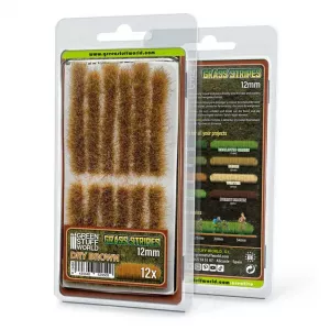 Grass STRIPES 12mm - DRY BROWN