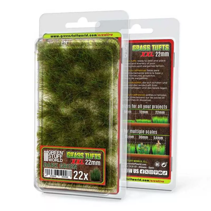 Grass TUFTs 22mm XXL - DARK GREEN