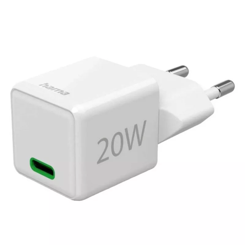 Hama brzi mini kucni punjac USB-C, PD, 20W beli