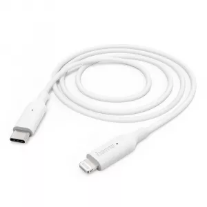 Hama kabl USB-C na Lightning, 1m, beli, 480 Mbit/s