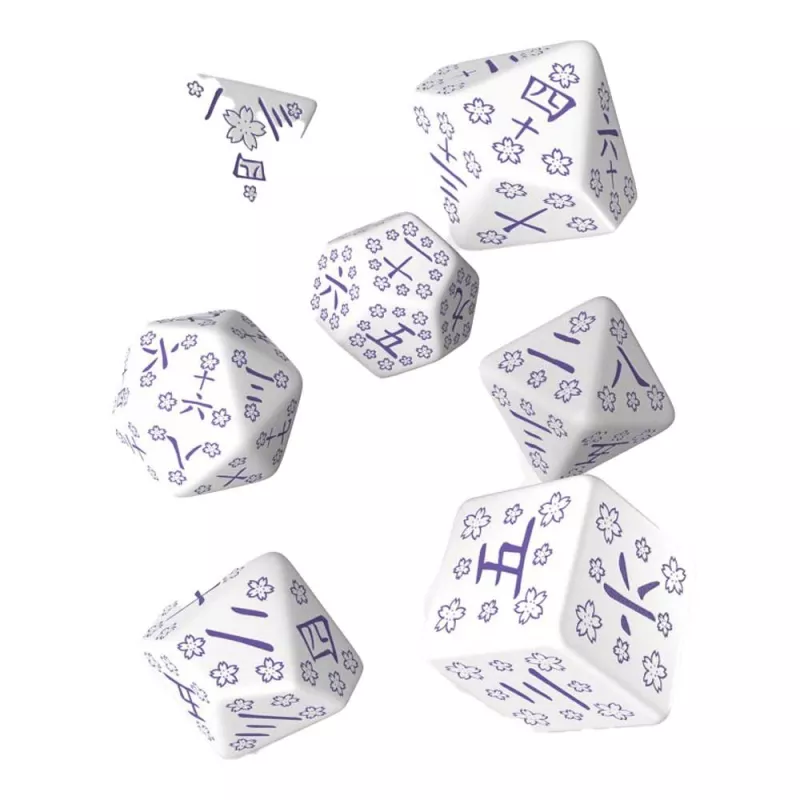 Japanese Dice Set: Blue Star Lotus