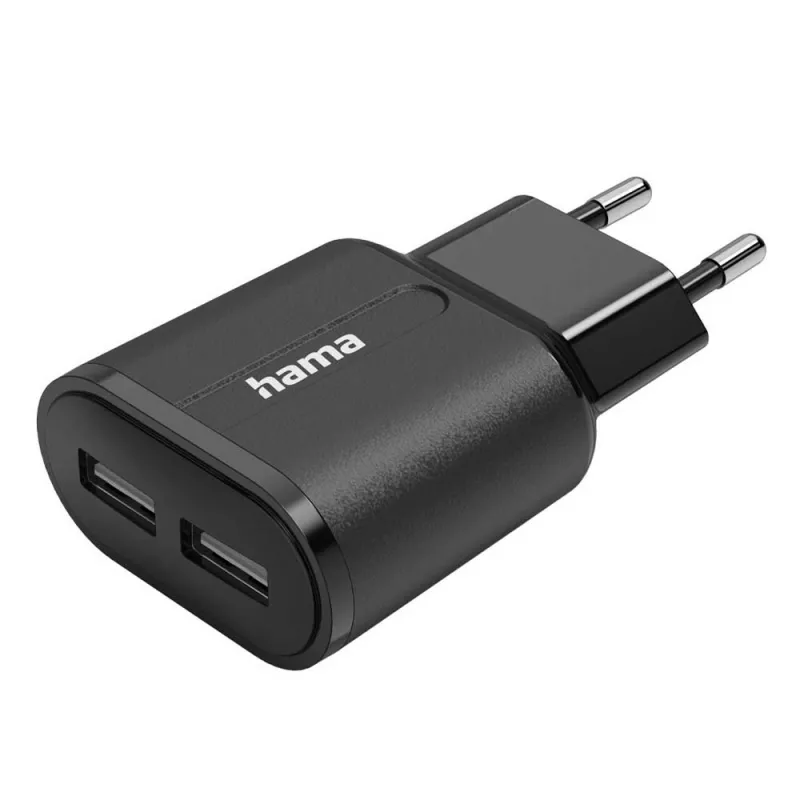 Kucni punjac, 2x USB, 12W, 5V/2.4 A, crni