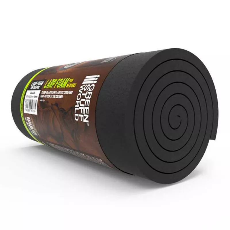 LARP Soft Foam for Weapons 45 Kg/m Black 300x1500mm 10mm